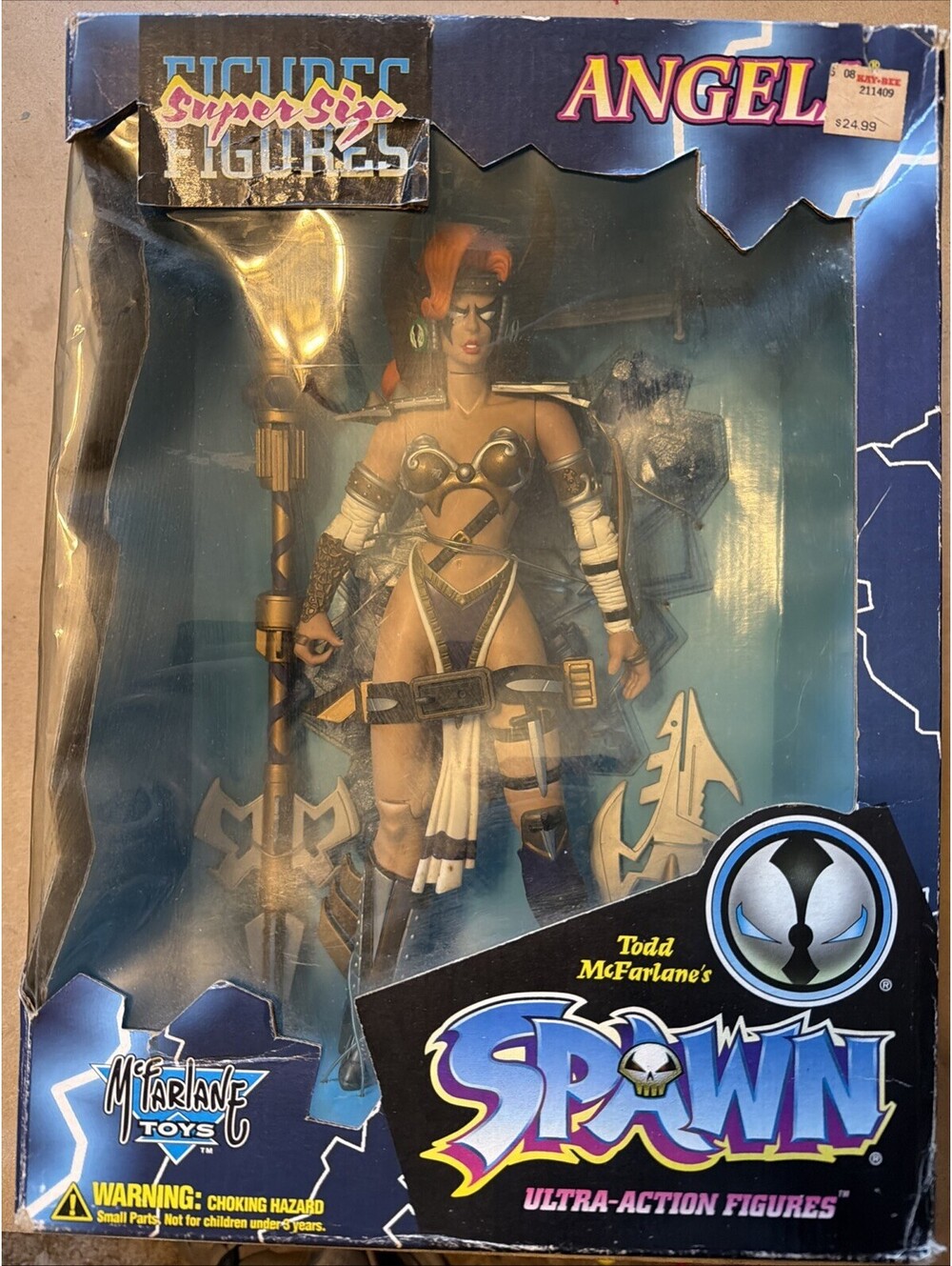 1996 McFarlane Toys Ultra Action Spawn Angela Super Size Figure Brand New